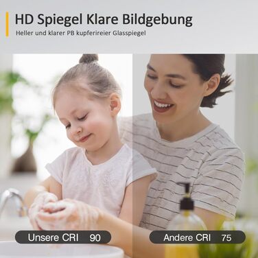 Дзеркало для ванної кімнати Spiegel Schwarz 40x60 см з металевим каркасом | Прямокутне настінне дзеркало для ванної, вітальні, спальні, гостьової кімнати