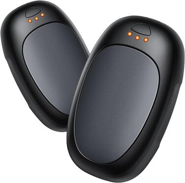 Jonwall Електричні грілки для рук, перезаряджувані, 2 шт. у наборі, USB, портативні, 3 рівні нагріву, для кемпінгу, полювання, гольфу, подарунок для жінок та чоловіків (сірі)