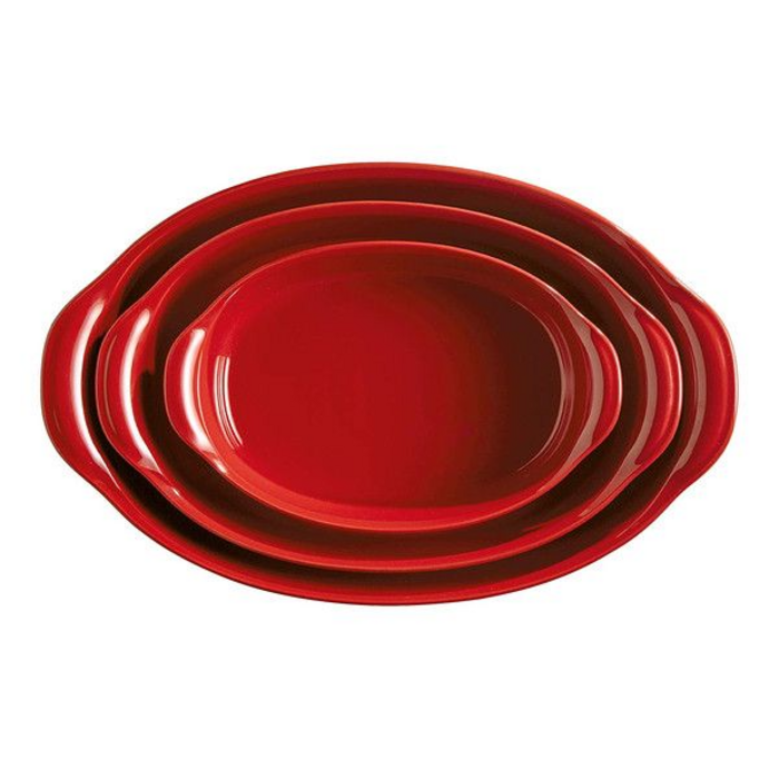 Форма для запікання овальна Emile Henry Ovenware 41х26 см червона (349054), Червоний