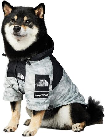 Дощовик для собак Vivi Bear водонепроникна куртка для собак з капюшоном і регульованим поясом Плащ надлегкий дихаючий светр для собак з капюшоном для середніх і великих собак, (4XL, Сірий)