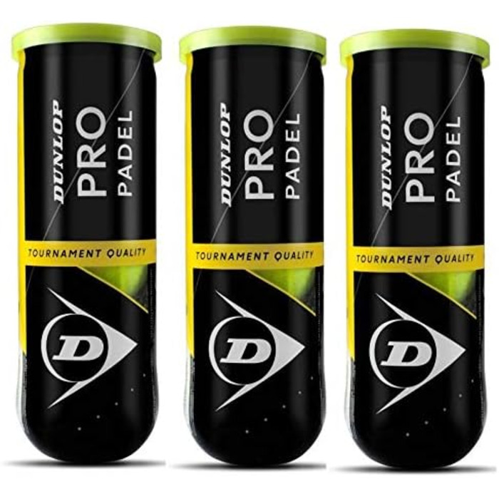 М'яч Dunlop Pro Padel 3 x 3 банки 9 куль