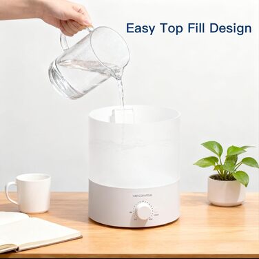 Набір з 2 ультразвукових зволожувачів повітря H1-XIT по 2л, з верхнім наповненням та нано-розпиленням, синій колір, для дитячої кімнати та вітальні