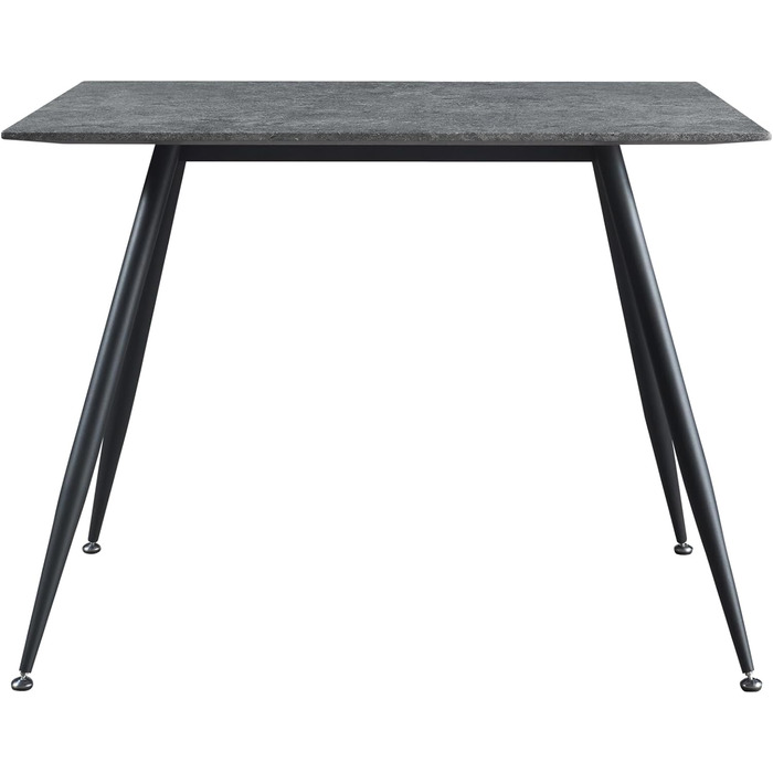 Обідній стіл Fitjar на 4 персони Обідній стіл прямокутний Кухонний стіл Сталеві ніжки бетонного вигляду (бетонний вигляд, 120 х 70 см)