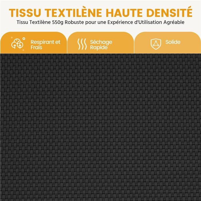 Розкішна розкладна шезлонг Yaheetech для саду, балкону та пляжу з подушкою та тримачем для напоїв (Чорний)