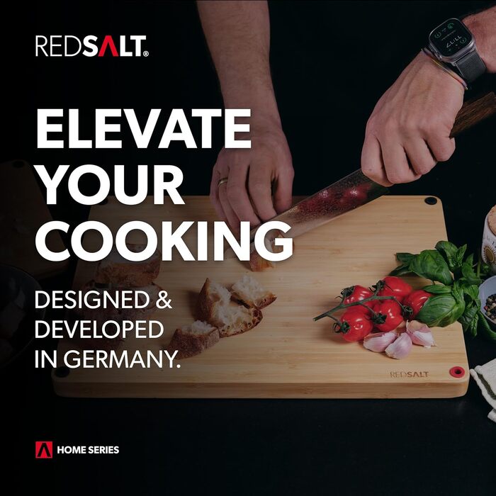 Набір дерев'яних обробних дощок REDSALT® з бамбука (3 шт.) | Антибактеріальні, з глибокою канавкою для соку, розміри 38x26, 32x22, 26x18 см | Сертифіковані FSC, преміум-якість