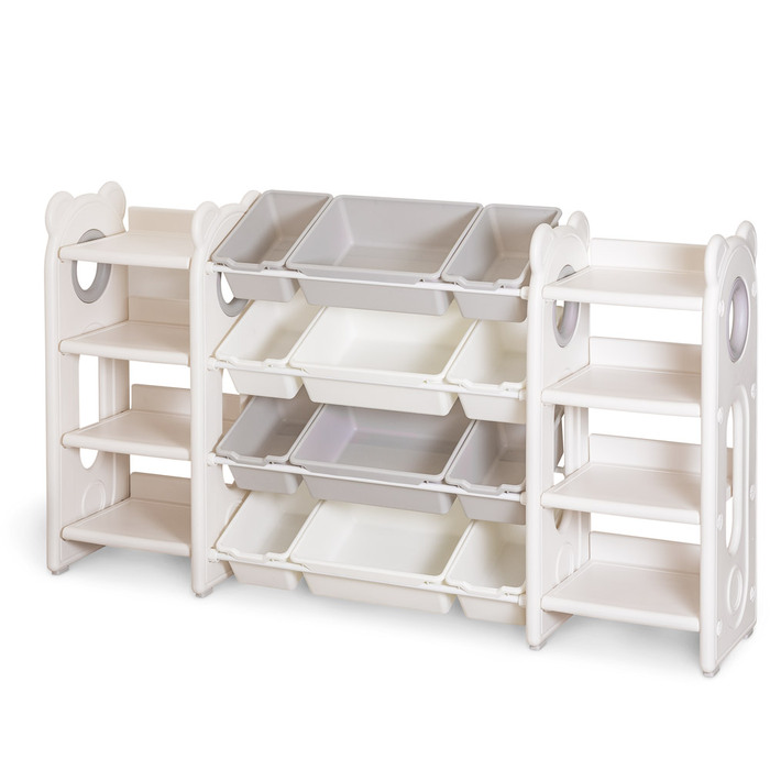 Стелаж для книг та іграшок Mealux Oliver (арт. KD-E028 White / Grey)