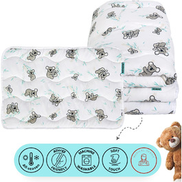 Пухова ковдра 135x200 см, середньої теплоти, 300 GSM, мікрофібра, сертифікат Oeko-Tex, для алергіків, дихаюча, Made in EU, пральна, ковдра для ліжка