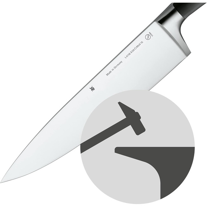 Набір ножів WMF Grand Class 6-частинний з бруском, нержавіюча сталь, Made in Germany