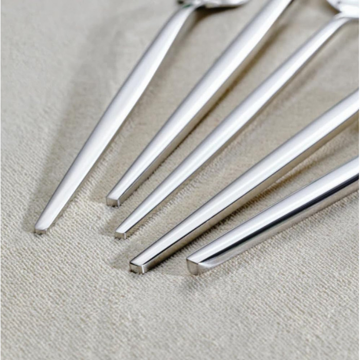 Набір столових приборів Karaca Elegance Orion Platin, 84 шт. (12 осіб), нержавіюча сталь, придатний для мийки посуду