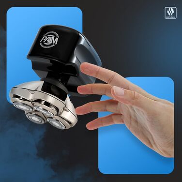 Електричний гоління для обличчя та голови Skull Shaver Palm Pro MX5 - бездротовий, акумуляторний, для мокрого та сухого гоління, чоловічий, USB-зарядка, Grooming Set, леза Carver 4 Pro, LCD-дисплей