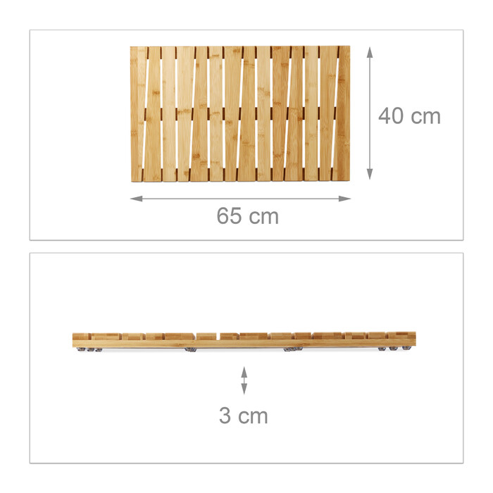 Бамбуковий килимок Relaxdays для ванної кімнати