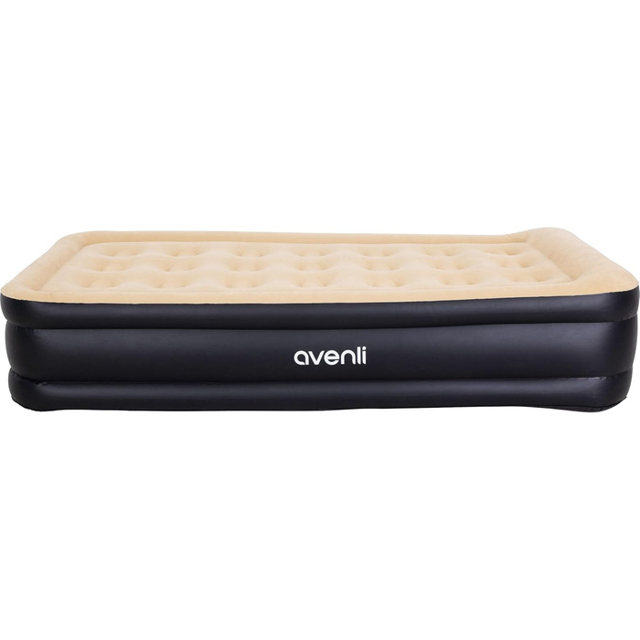 Надувний матрац-ліжко AVENLI для 2 осіб з самонадувною функцією, вбудованим насосом та флацелевою поверхнею (196x97x47 см)