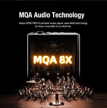 Портативний Hi-Res музичний плеєр AP80 PRO-X з Bluetooth, MQA, двома ESS9219C DAC, підтримкою MQA 8X, LDAC, apt-X, AAC, USB DAC, DSD256, HiBy Link, симетричний вихід