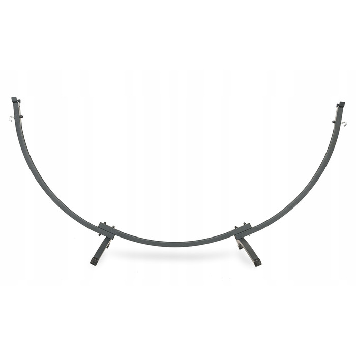 Двомісний гамак SandTropic чорний, тканинний, з металевим стійкою-каркасом, навантаження до 220 кг