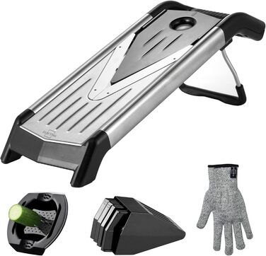 Mandoline для нарізки овочів Silberthal V-подібна з насадками - гостра клинка, компактне зберігання