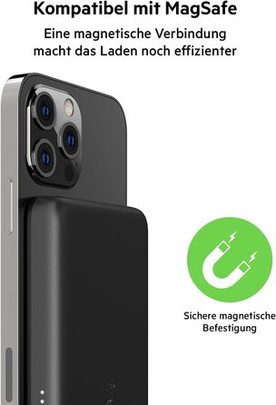 Сумісний з MagSafe, iPhone 16, USB-C, 2500 мАг, чорний, 2.5K