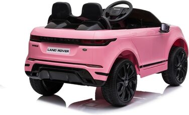 Дитячий електромобіль Range Rover Evoque 12V, ліцензійний, білий/рожевий