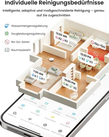 Робот-пилосос LEFANT M2S Pro з функцією миття, 5000Pa, лазерна навігація, LiDAR dToF, 150 хв, розпізнавання килимів, керування через додаток/голос, ідеальний для шерсті тварин, чорний