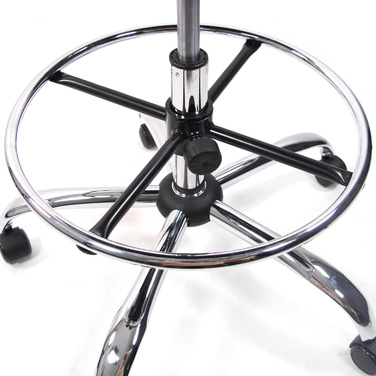 Офісний стілець / табурет VENDO WORK з сітчастою/тканинною оббивкою, чорного кольору, hjh OFFICE