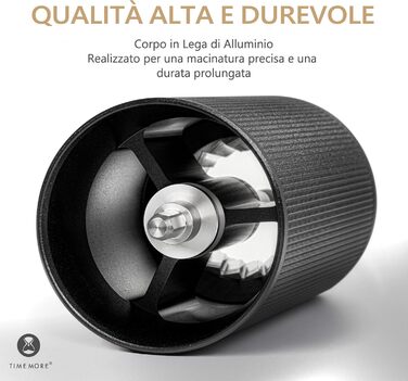 Ручна кавомолка TIMEMORE Chestnut C3 ESP PRO, чорна - для еспресо та френч-прес