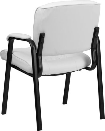 Крісло-табурет Haeger Flash Furniture з шкіри, з рамою з порошковим покриттям кольору титан-сірий, чорне (шкіра Weich/чорний каркас)