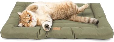 Лежак для собак MERSJO, зручний для лежання, оксфордська тканина, покриття ПВХ, зручний, з захистом від подряпин і бруду, 107x69 см (76x46 см, оливковий)