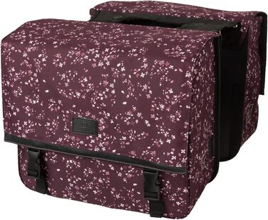 FAST RIDER Fastrider Nara Double Pannier Trend MIK (Mini Flower Aubergine), FAST RIDER Fastrider Nara Double Pannier Trend MIK (Mini Flower Aubergine)