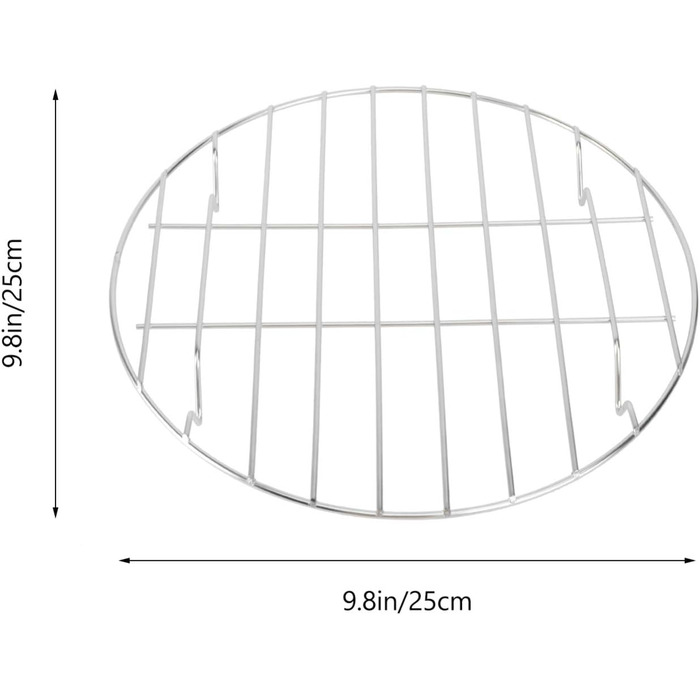 Решітка для гриля BESTONZON з нержавіючої сталі кругла решітка для випічки решітка для випічки охолоджуюча решітка для смаження печива копчення тортів гриль для охолодження 25 см