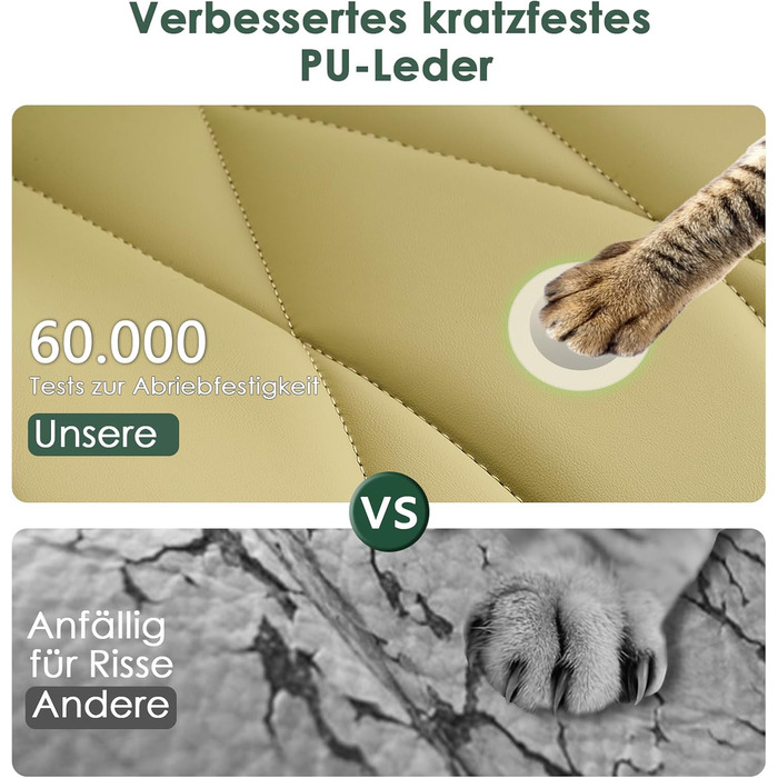 Офісне крісло YOUTASTE з принтом листя, ергономічне, регульоване по висоті з функцією гойдання, без підлокітників, шкіряне для дому та офісу (Авокадо)