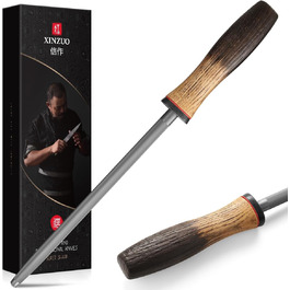 Набір кухонних ножів XINZUO Damaststahl: професійний шеф-ніж, кухонні ножі з дамаської сталі, преміум-якість, ергономічна ручка з білого дуба, серія Mo (заточувач у комплекті)