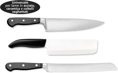 Професійний електричний точило для ножів Macom Just Kitchen 827 Prosharp, нержавіюча сталь, білий та сталевий колір