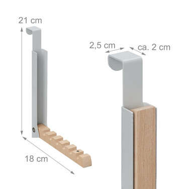 Relaxdays Розкладні двері Вішалка для одягу Набір з 2 штук
