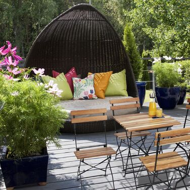 Набір садово-патіо стільців Relaxdays (4 шт.) з натурального дерева