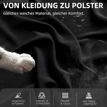 Ігровий крісло Dowinx з регульованою висотою масажного поперекового підпорки, ергономічний дизайн, м'яка мікрофібра велюр, посилене сидіння, підголівник та підніжка в комплекті, кут нахилу 155°, чорний/титан