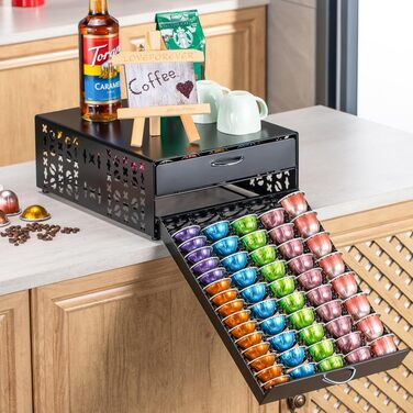 Тримач для капсул Vertuo, аксесуари для кави, органайзер для капсул Nespresso, велика місткість, підходить для всіх розмірів, кавостанція для кави-бару