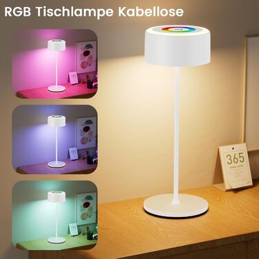 LED-лампа настільна акумуляторна з регулюванням яскравості, перезарядна, 3000-6000K+RGB, USB-C, для дому та вулиці, водонепроникна (IP54), алюмінієва