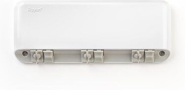 Райен Висувна сушильна стійка з ABS 3 Незалежні шнури Автоматичне втягування шнурів Сушарка для внутрішнього та зовнішнього використання Зона сушіння 15 м 28,5 x 11,5 x 3,5 см Білий