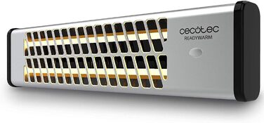 Обігрівач настінний кварцовий Cecotec Ready Warm 7000 Quartz Bath, 1200 Вт, 2 режими, для ванної кімнати, захисна решітка, IP24, 10 м², 16 x 56.5 x 13.3 см