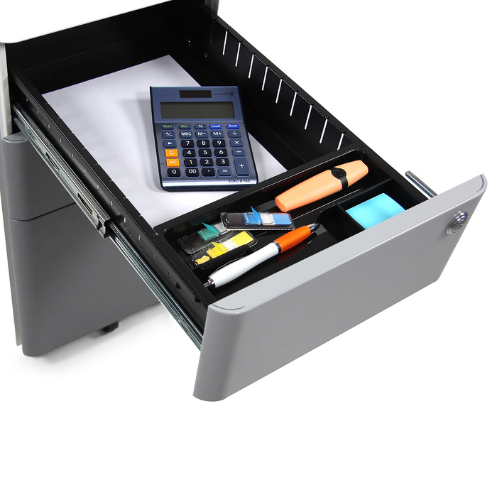 Модельний рол-контейнер COLOR I (білий / сірий метал) від hjh OFFICE