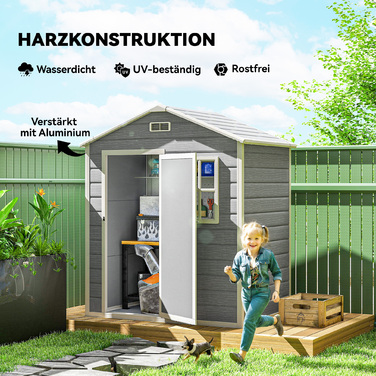 Гаражний бокс 1,9 м² 182 x 121 x 200 см. Садовий вокс з похилим дахом, підлогою та замикаючими дверима.