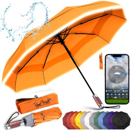 Автоматична вітрозахисна парасолька Royal Walk Umbrella Stormproof (помаранчева)