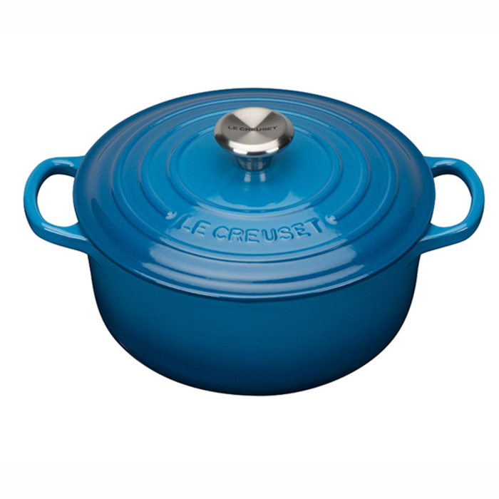 Каструля / жаровня з кришкою 20 см, синя Le Creuset