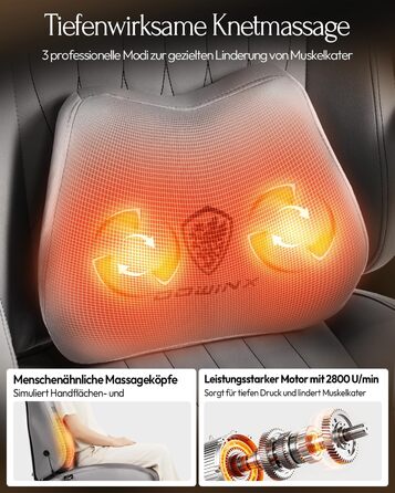 Ігровий крісло Dowinx з масажем, ергономічний дизайн, підтримка попереку та шиї, до 135 кг, шкіра, чорний (сірий), для дорослих