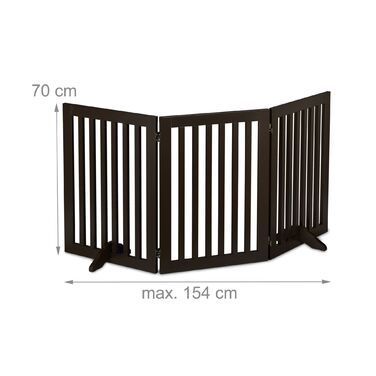 Захисний бар'єр Relaxdays коричневого кольору, 70 см