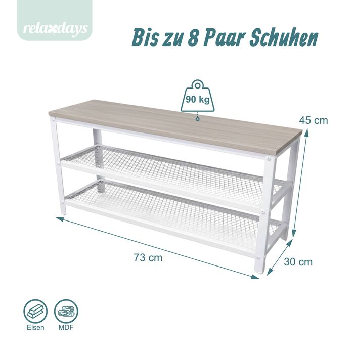 Сховище для взуття Relaxdays з 2 полицями