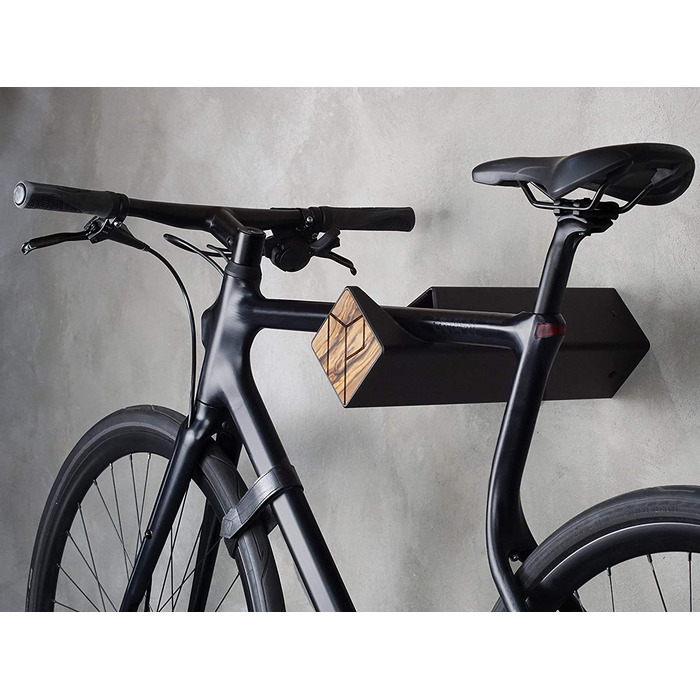 Настінне кріплення для велосипеда PARAX D-подібна стійка з індивідуальним дизайном з алюмінію і дерева, кріплення для велосипеда для шосейного велосипеда, гравійного велосипеда, туристичного велосипеда, настінне внутрішнє сховище для вітальні (L (Ширина к