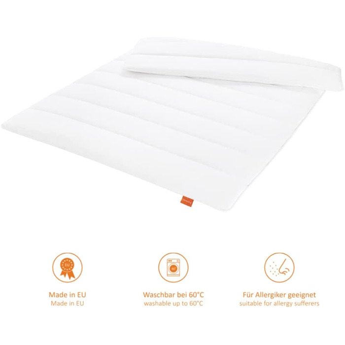 Сліпінг: Зимова ковдра з мікрофібри 135x200 см, тепла, 1.685 гр, Оeko-Tex, прання 60°C