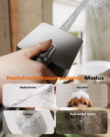 Фільтр для душу Cobbe з шлангом, високонапірна ручна лійка з 20-ступеневою фільтрацією, економна лійка з 6 режимами, підвищує тиск води, для жорсткої води (Q7.schwarz01)