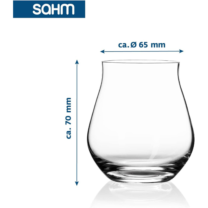 Набір склянок для рому Sahm Rum Gläser 6 шт. - 140 мл, підходить для віскі, миється в посудомийній машині