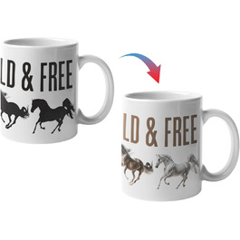 Чашка для кави Onebttl horse 340 мл, термочутлива, кумедний подарунок для жінок, дівчат, любителів коней, Wild & Free